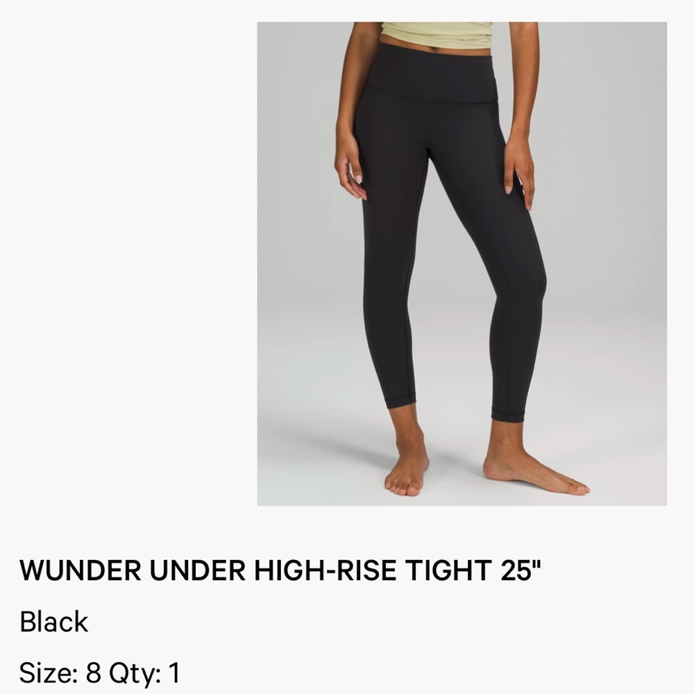 Lululemon wunder under high rise tight
